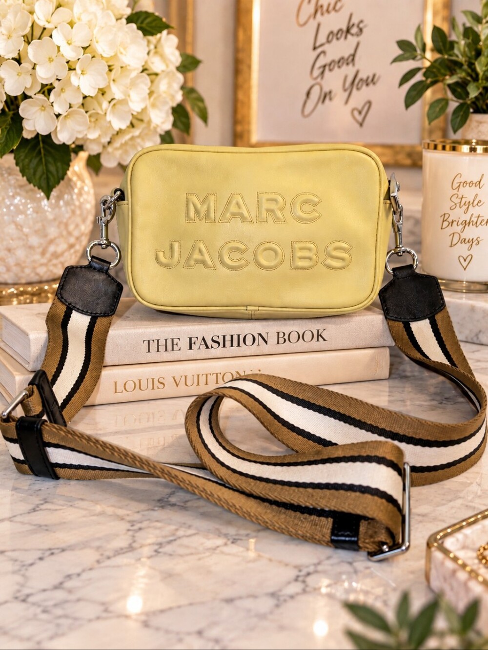 Marc Jacobs The Flash Crossbody Purse Yellow Leather